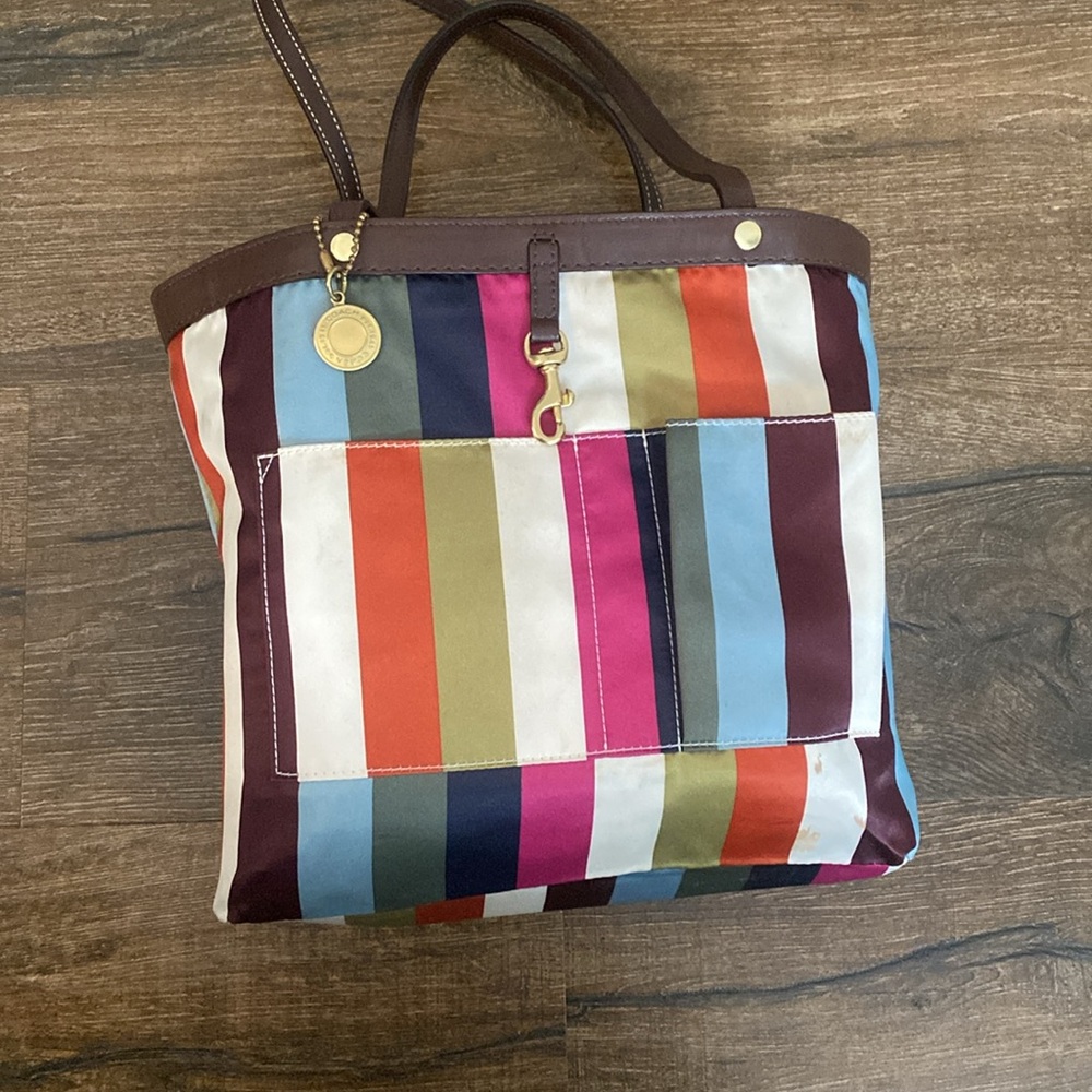 Coach Logo Brown Signature Tote Bag Reversible - Picture 8 of 14